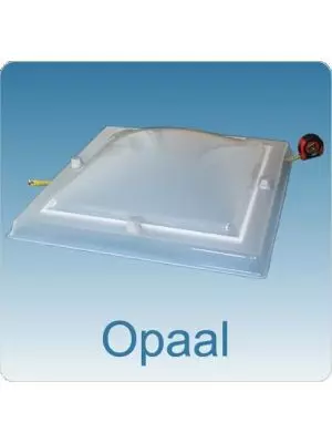 lichtkoepel 80 X 130 dubbelwandig polycarbonaat (PC/PC) bolvormig opaal